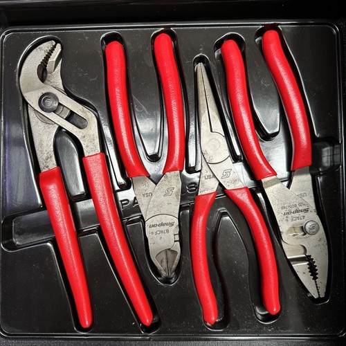 Snap tools red 4pc plier - red,